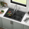 30&rdquo; Drop-In Top Mount&nbsp;16 Gauge Workstation Kitchen Sink Single Bowl&nbsp;with WorkFlow&trade; Ledge and Accessories